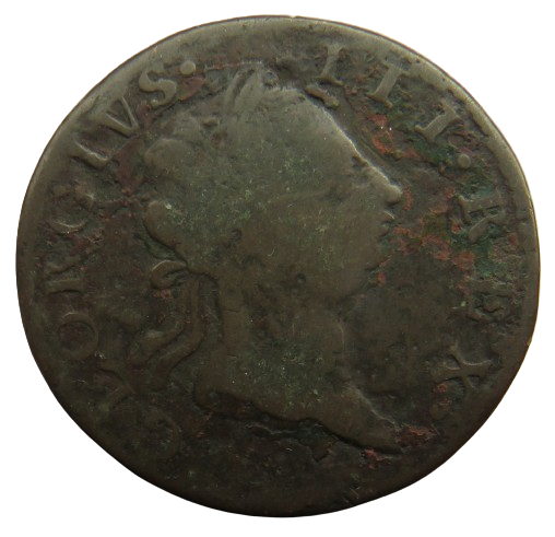 1769 King George III Ireland / Hibernia Halfpenny Coin