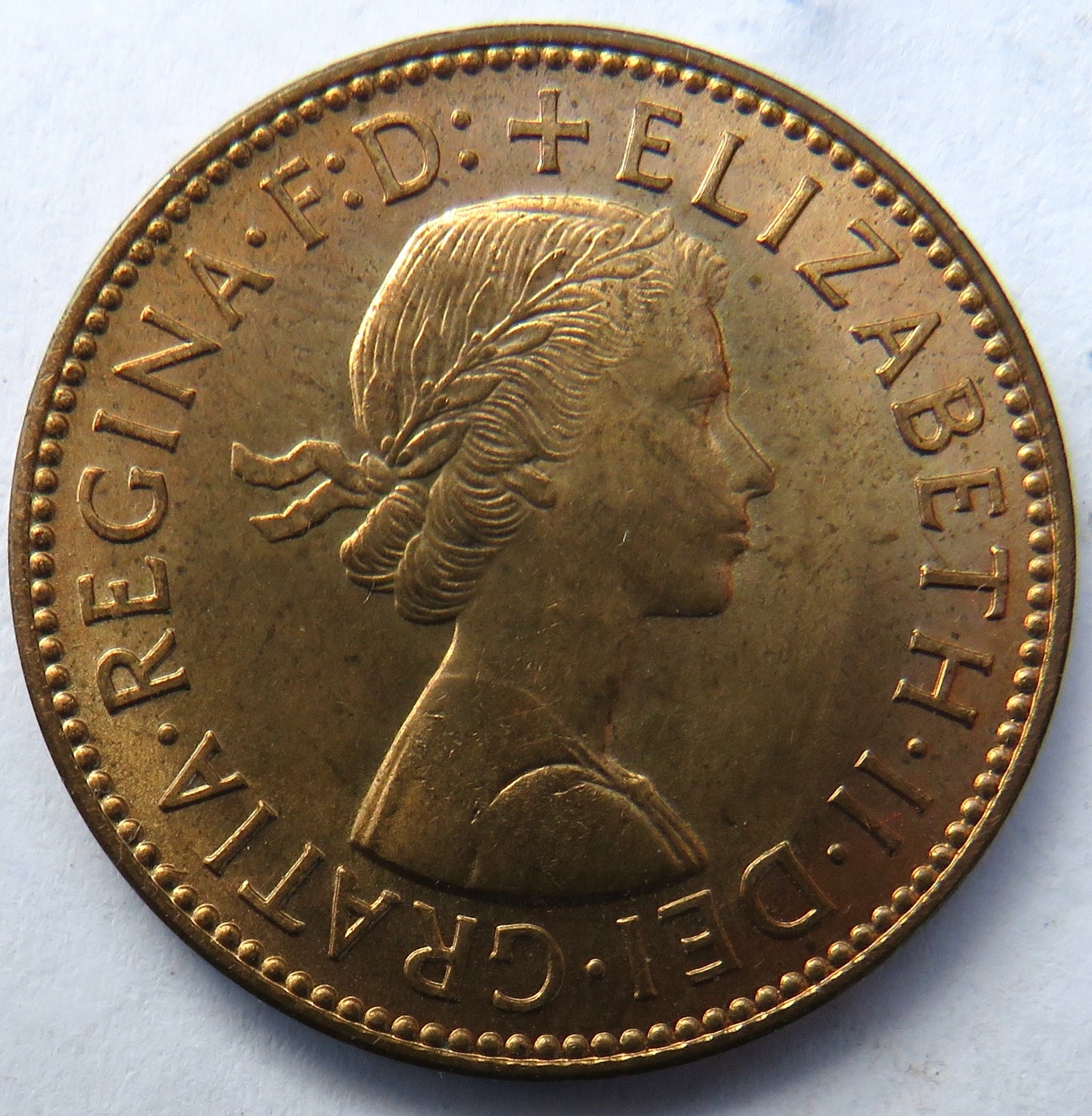 1958 Queen Elizabeth II Halfpenny Coin Unc - Great Britain