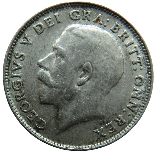 1912 King George V Silver Sixpence Coin - Great Britain