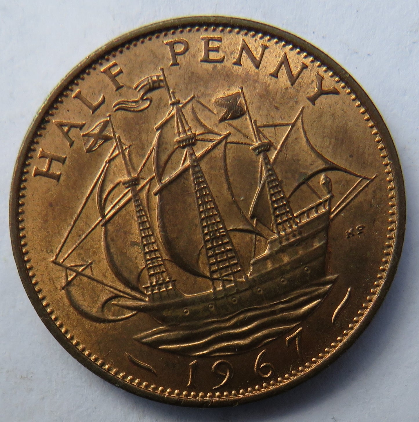 1967 Queen Elizabeth II Halfpenny Coin Unc - Great Britain