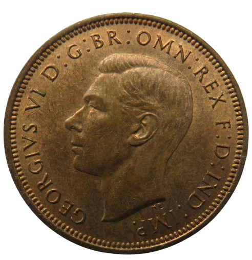 1944 King George VI Halfpenny Coin High Grade - Great Britain