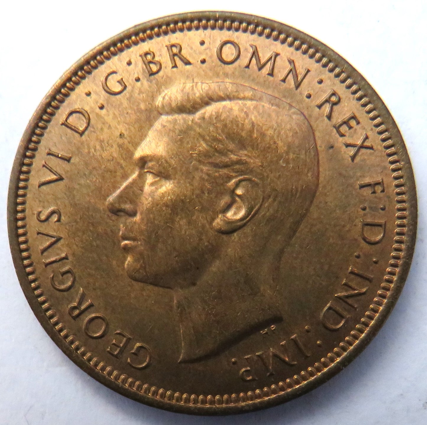 1942 King George VI Halfpenny Coin Unc - Great Britain