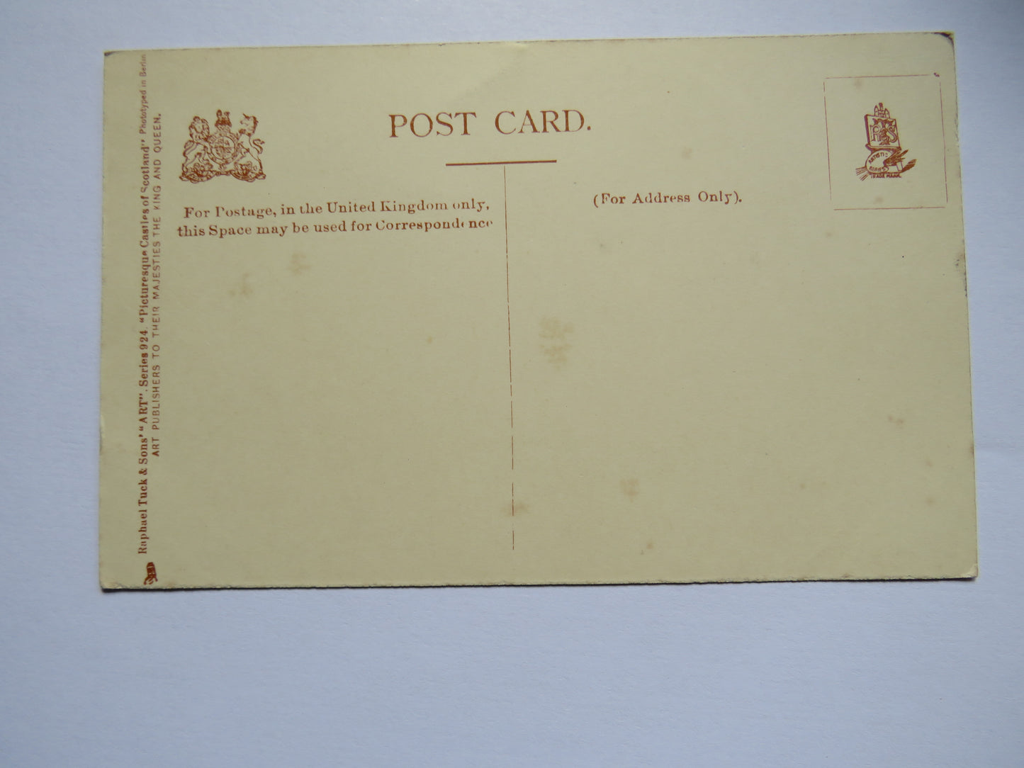 Vintage Postcard of Edinburgh Castle - Raphael Tuck & Sons " Art" Series