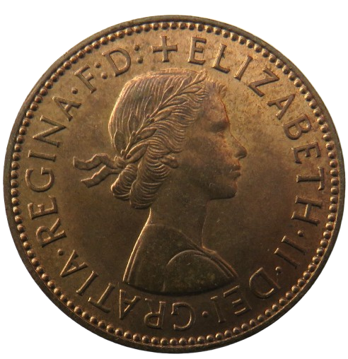 1962 Queen Elizabeth II Halfpenny Coin Unc - Great Britain