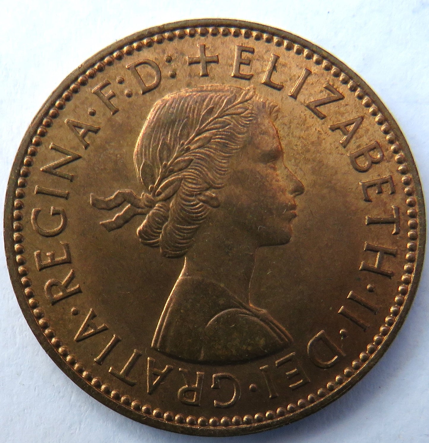 1962 Queen Elizabeth II Halfpenny Coin Unc - Great Britain