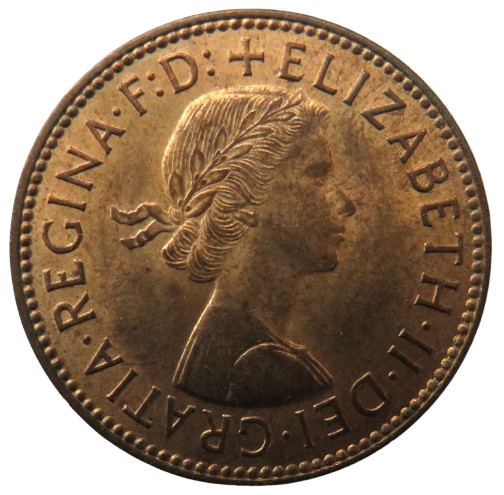 1965 Queen Elizabeth II Halfpenny Coin Unc - Great Britain