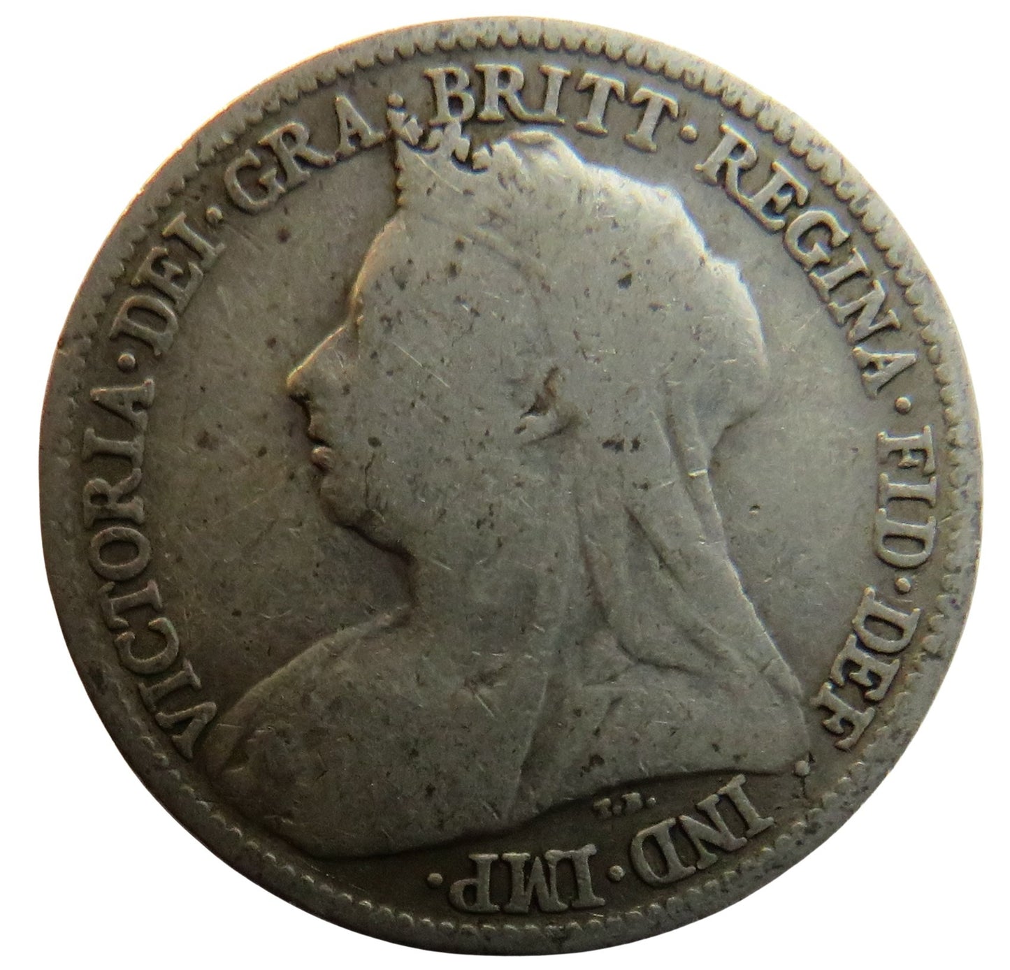 1900 Queen Victoria Silver Sixpence Coin - Great Britain