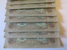 Load image into Gallery viewer, 15 Consecutive 1905 Russia 3 Roubles Banknotes
