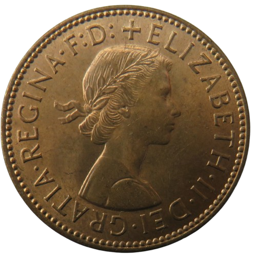 1967 Queen Elizabeth II Halfpenny Coin Unc - Great Britain