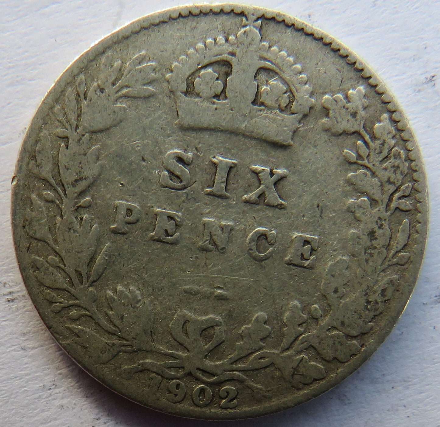 1902 King Edward VII Silver Sixpence Coin - Great Britain