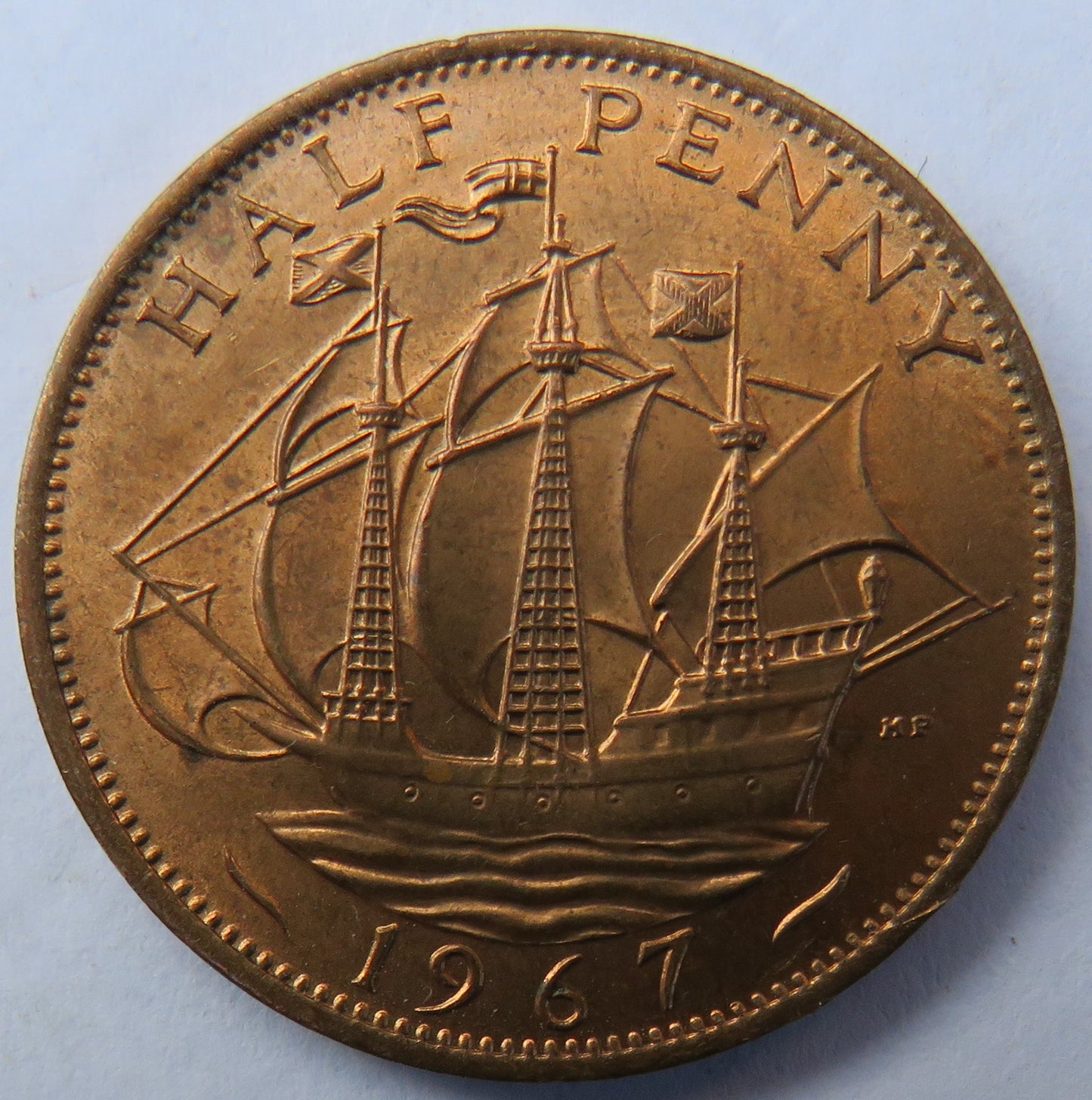 1967 Queen Elizabeth II Halfpenny Coin Unc - Great Britain