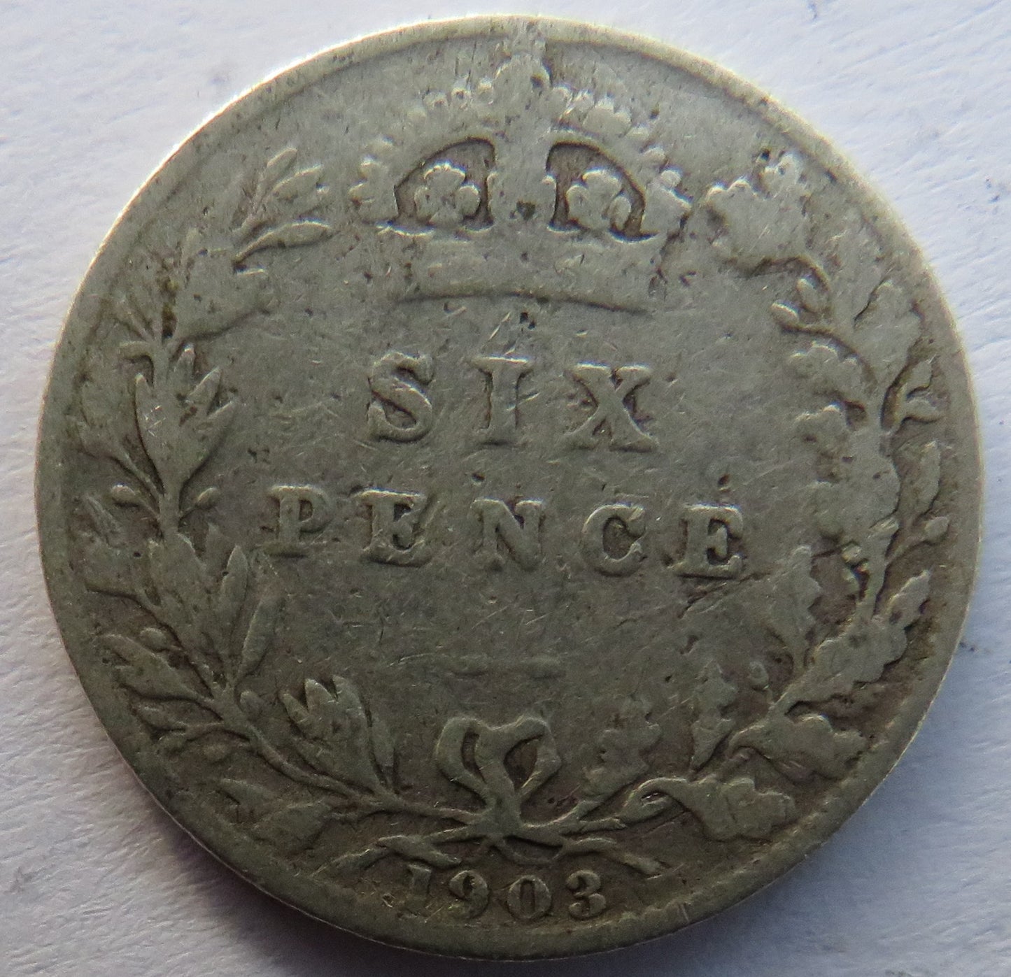 1903 King Edward VII Silver Sixpence Coin - Great Britain