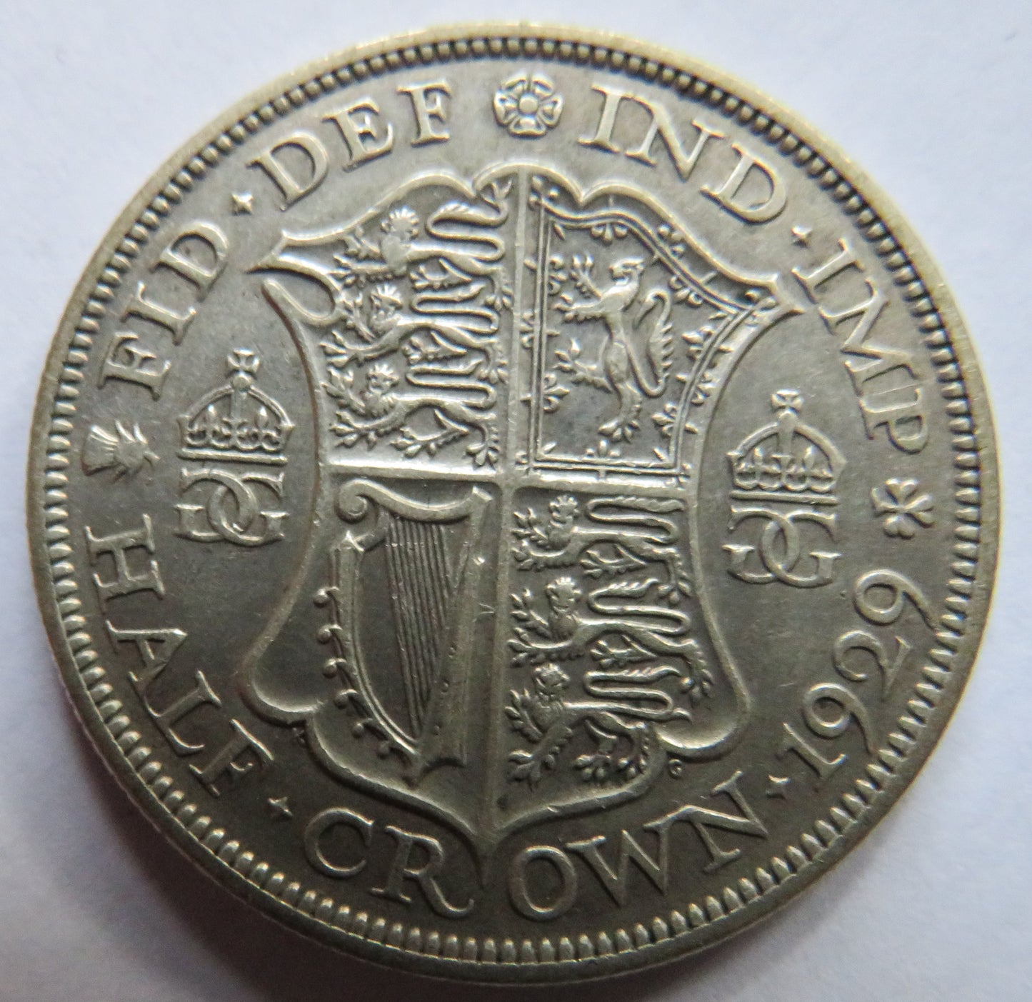 1929 King George V Silver Halfcrown Coin - Great Britain