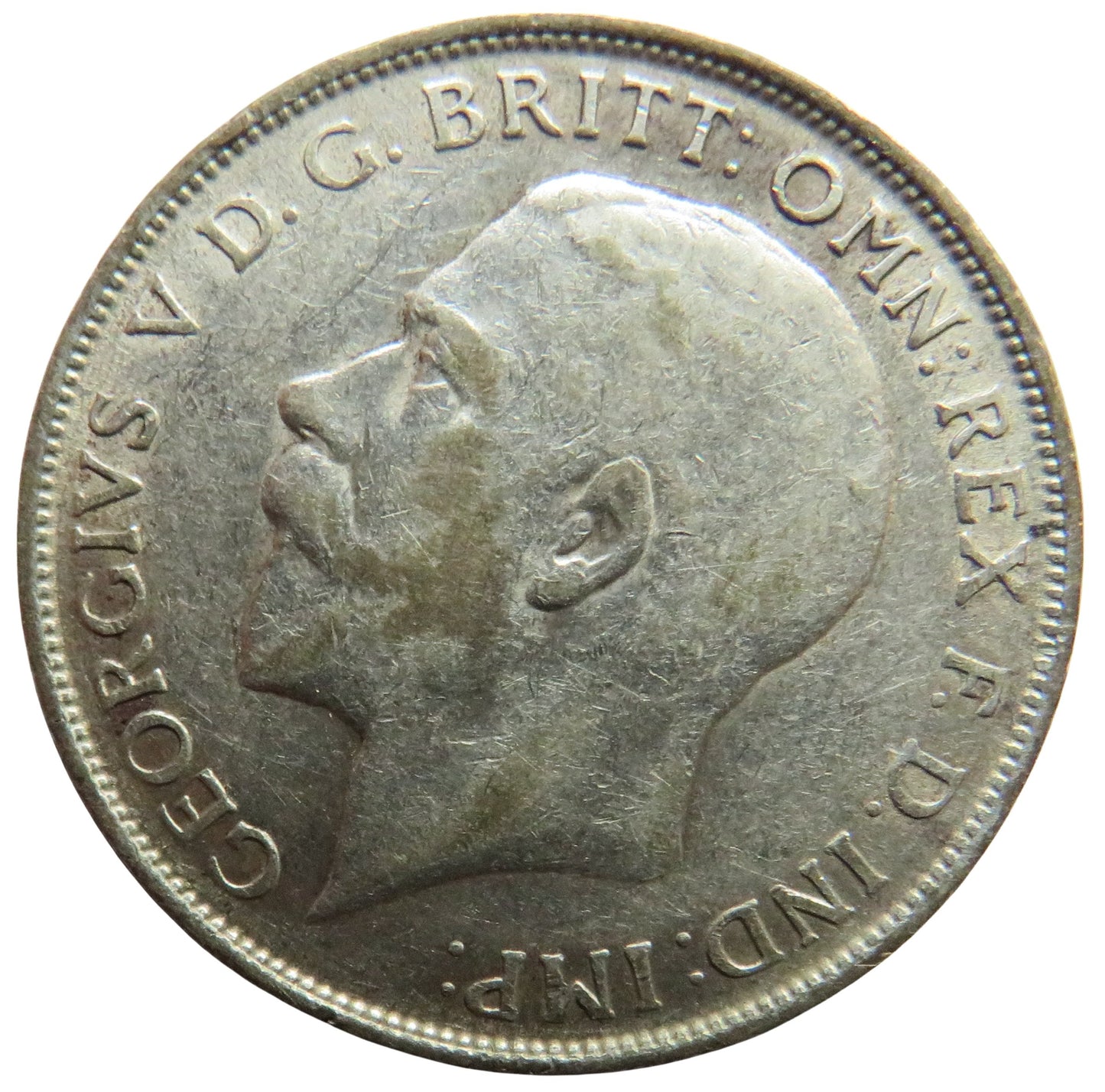 1924 King George V Silver Florin Coin - Great Britain