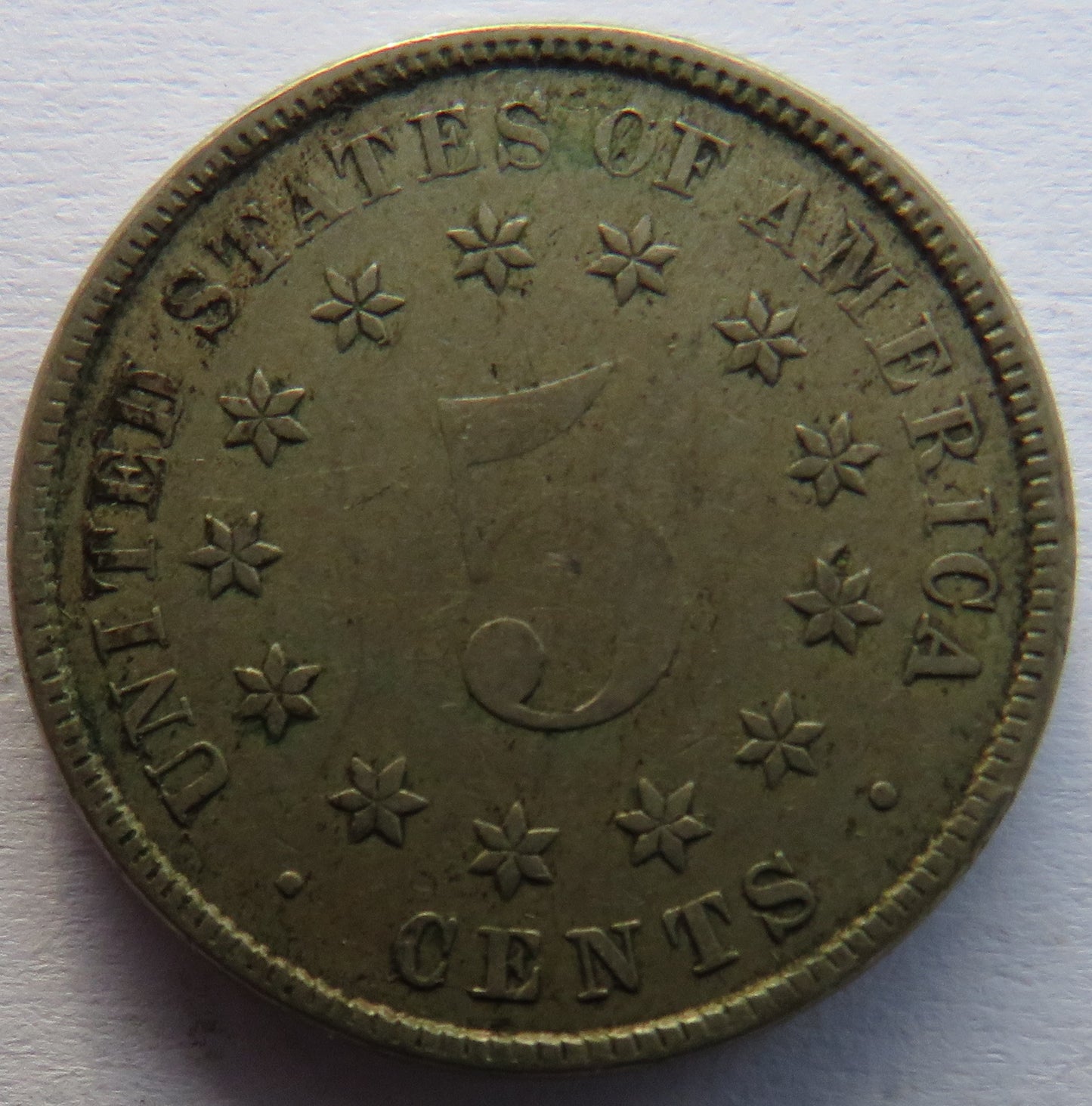 1882 USA Shield Nickel 5 Cents Coin