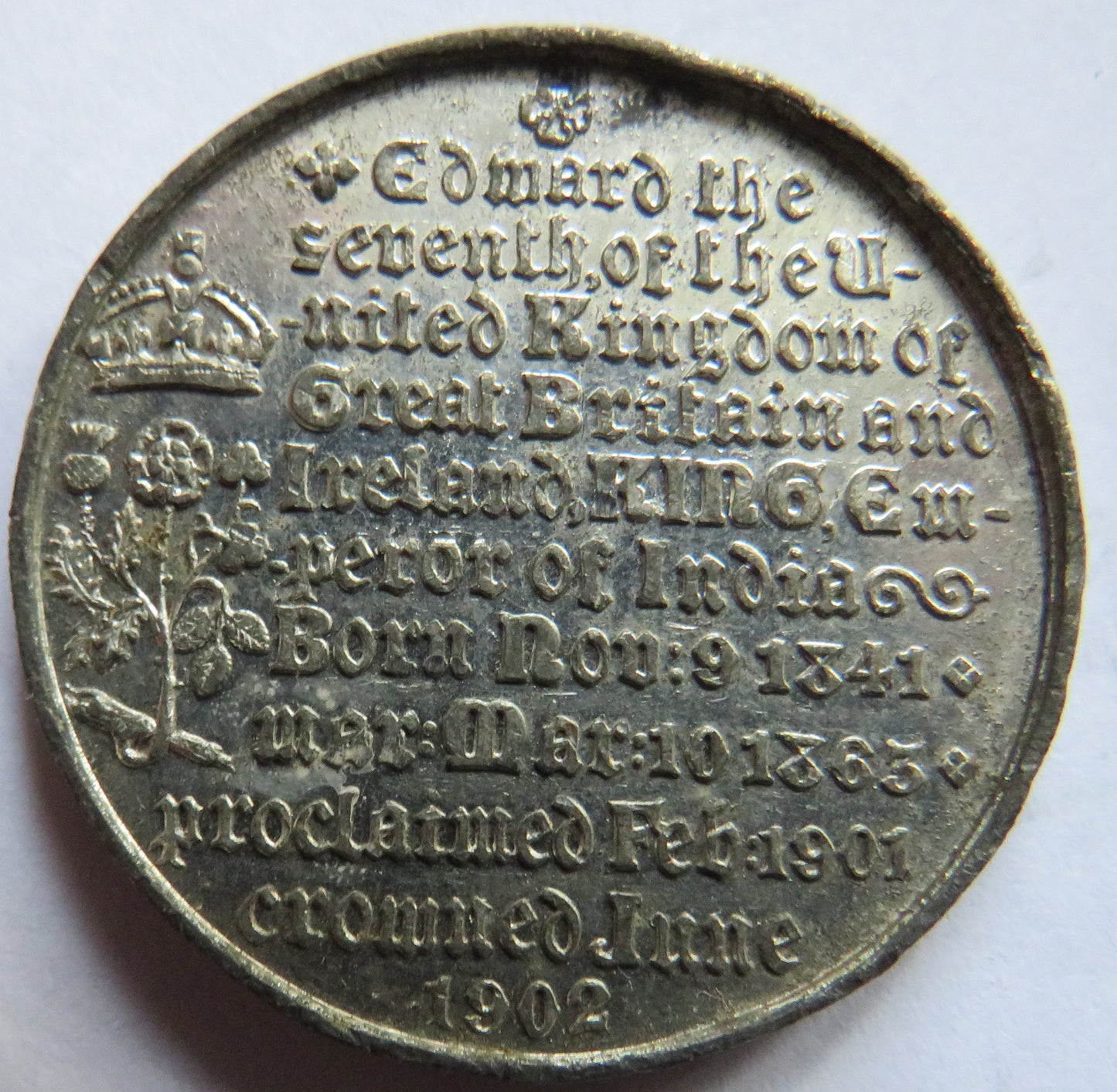 1902 King Edward VII Coronation Medal