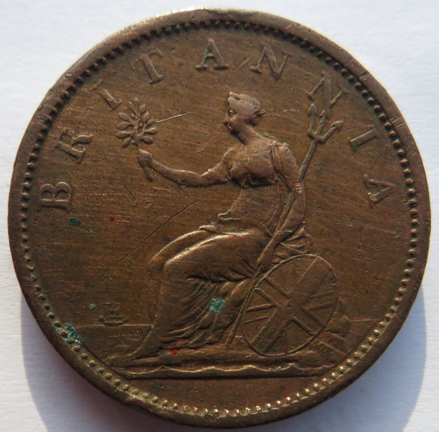 1807 King George III One Penny Coin - Great Britain