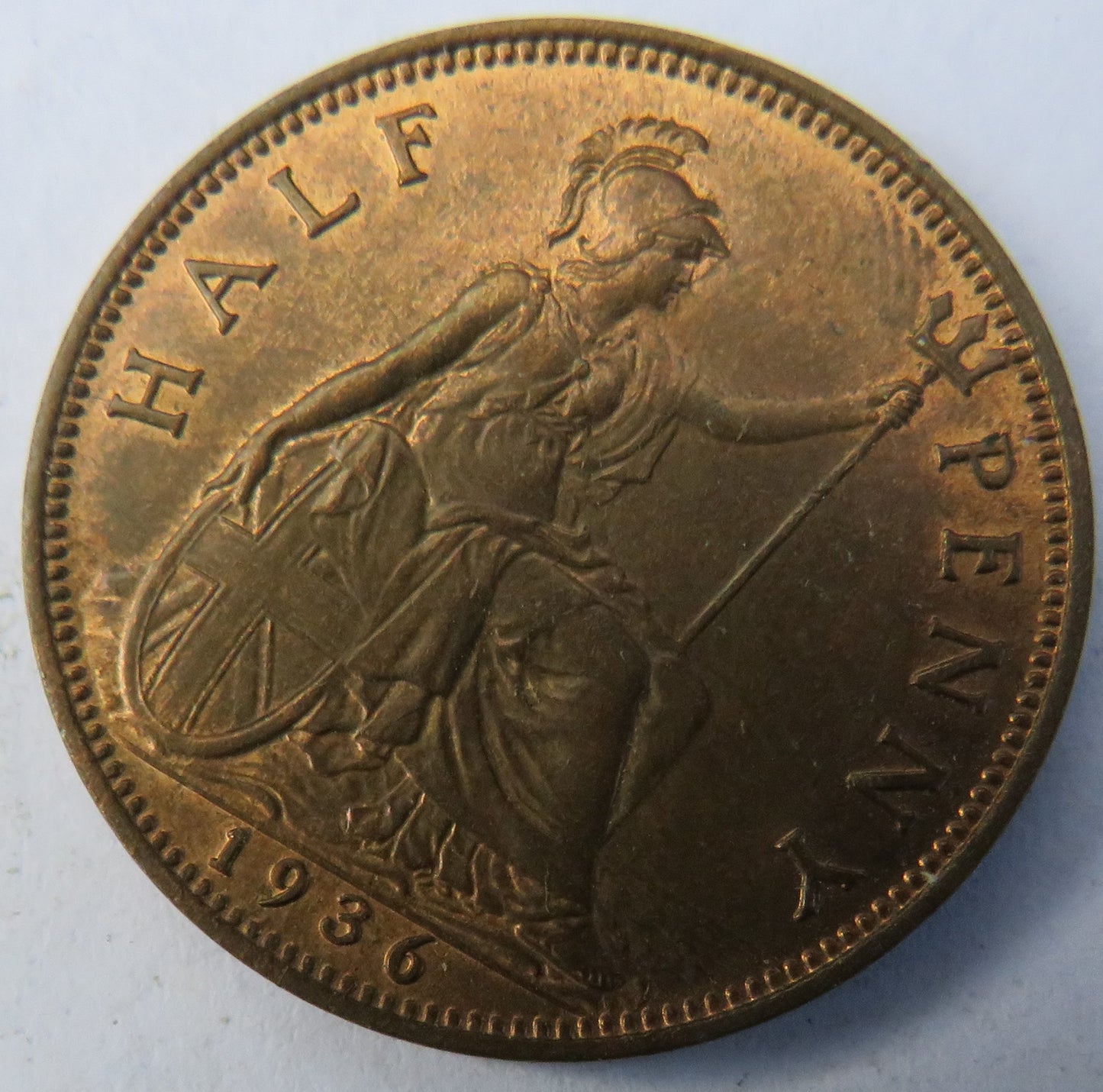 1936 King George V Halfpenny Coin In High Grade - Great Britain