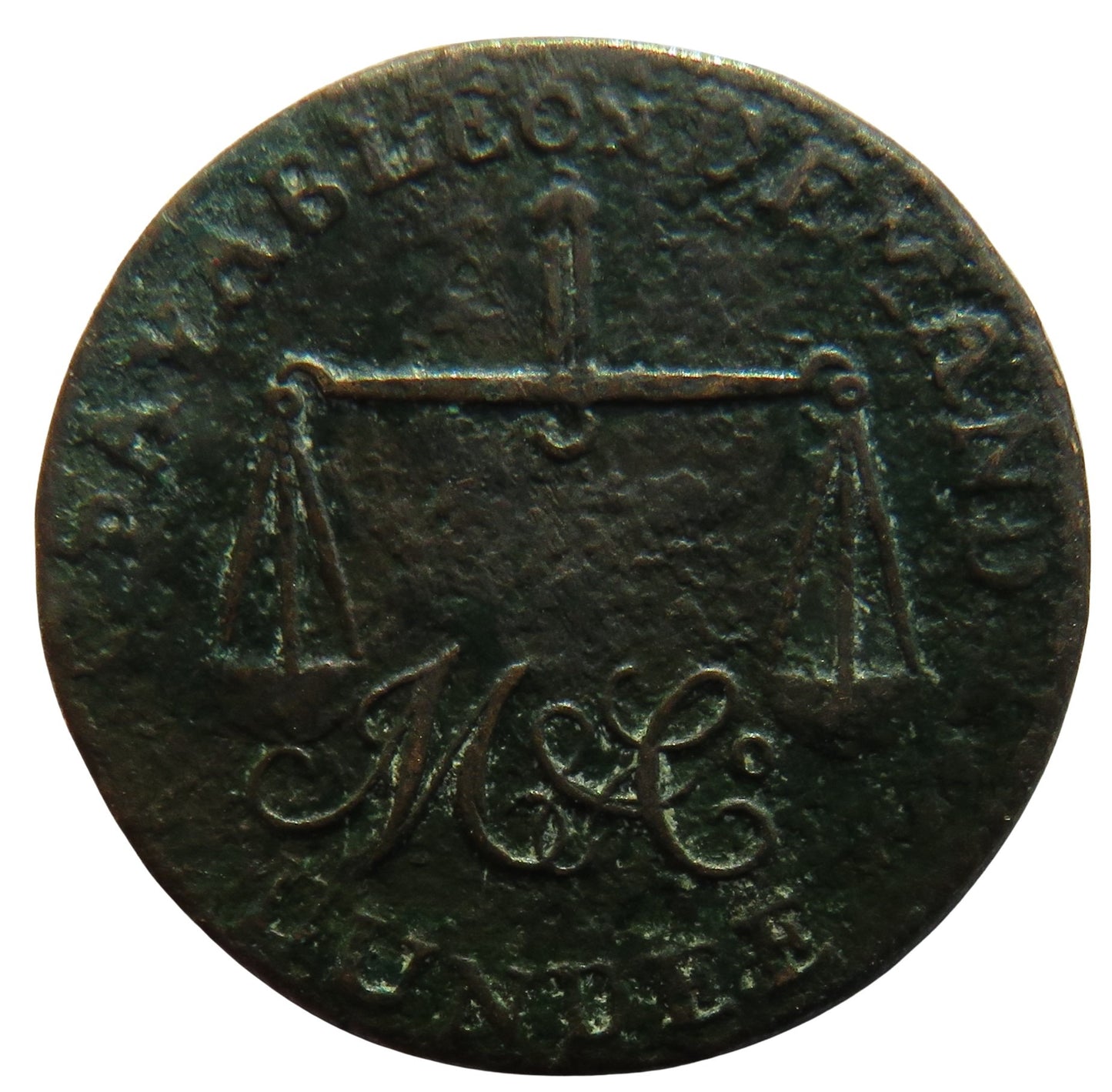 Late 18thC Dundee Farthing Trade Token Scarce