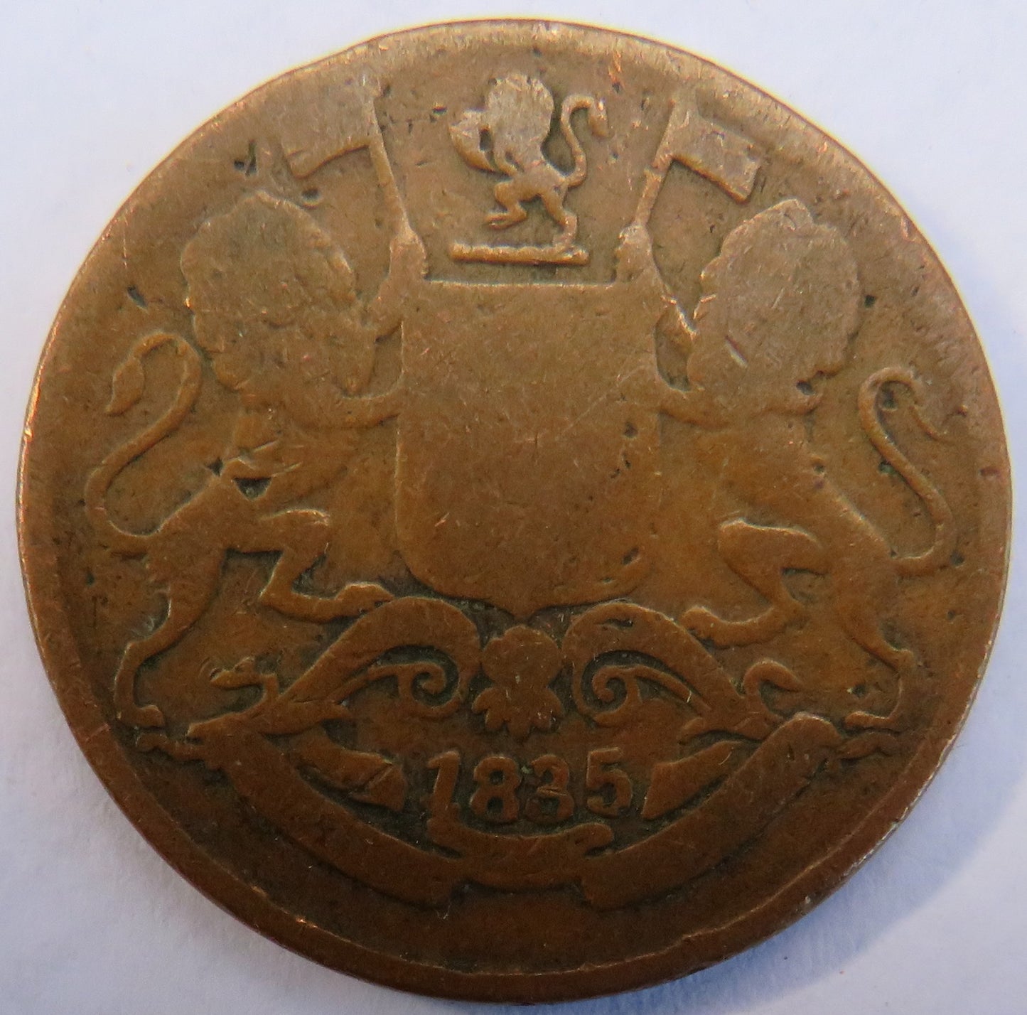 1835 East India Company 1/4 Anna Coin
