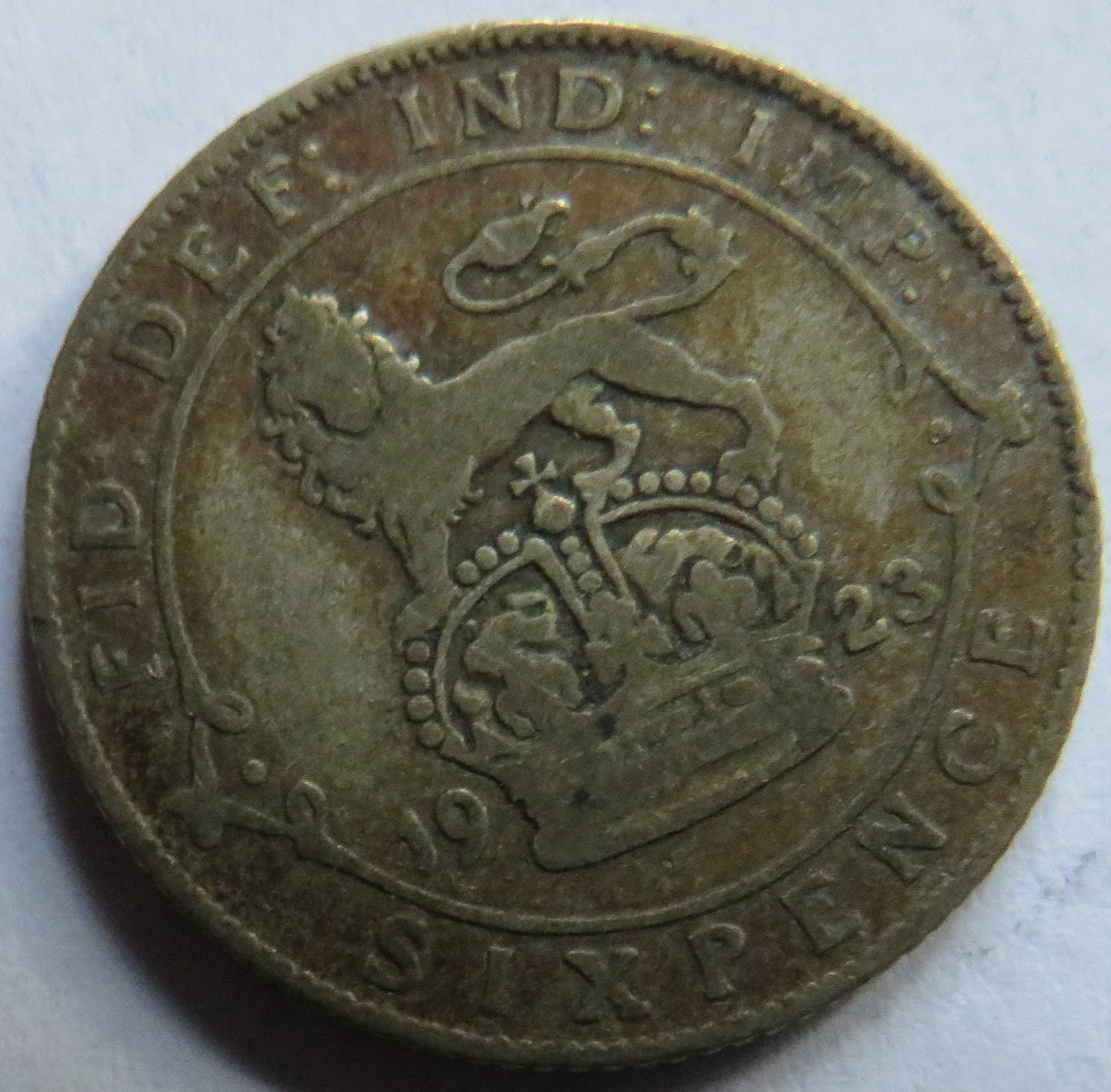 1923 King George V Silver Sixpence Coin - Great Britain