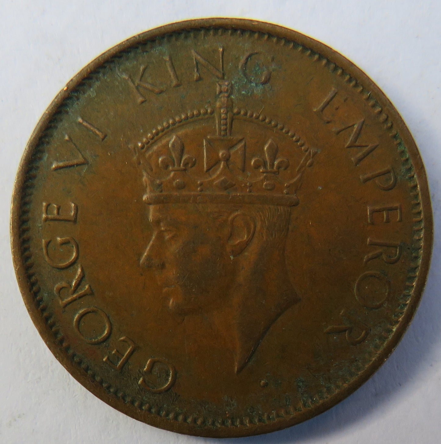 1940 King George VI India 1/4 Anna Coin
