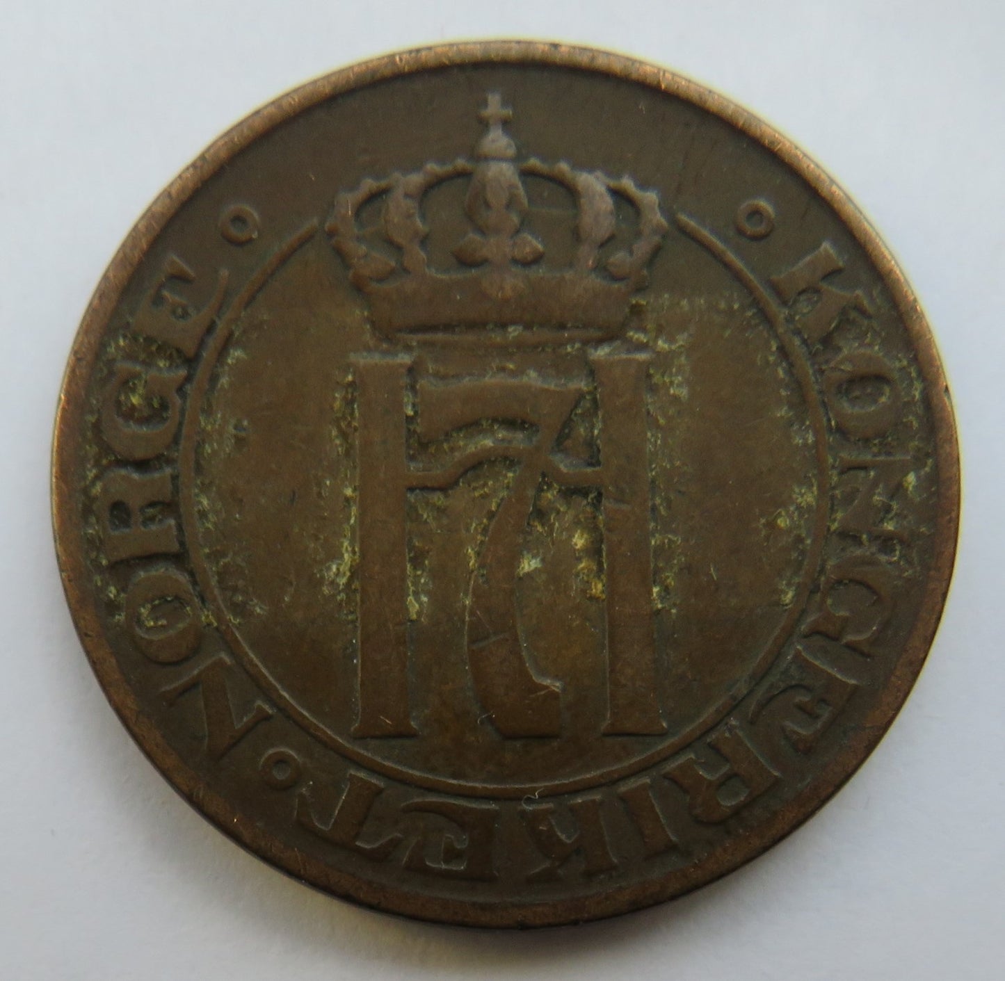 1914 Norway 5 Ore Coin