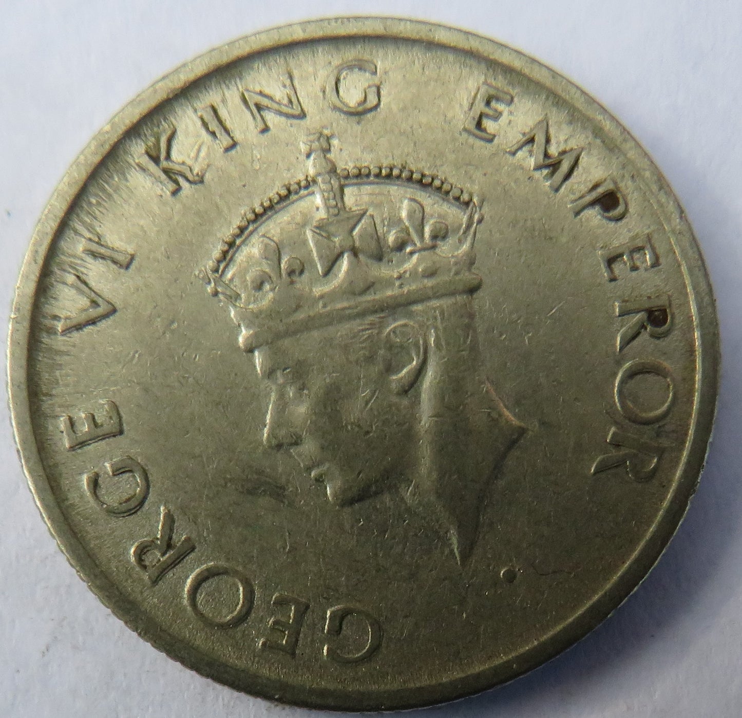 1946 King George VI India 1/2 Rupee Coin