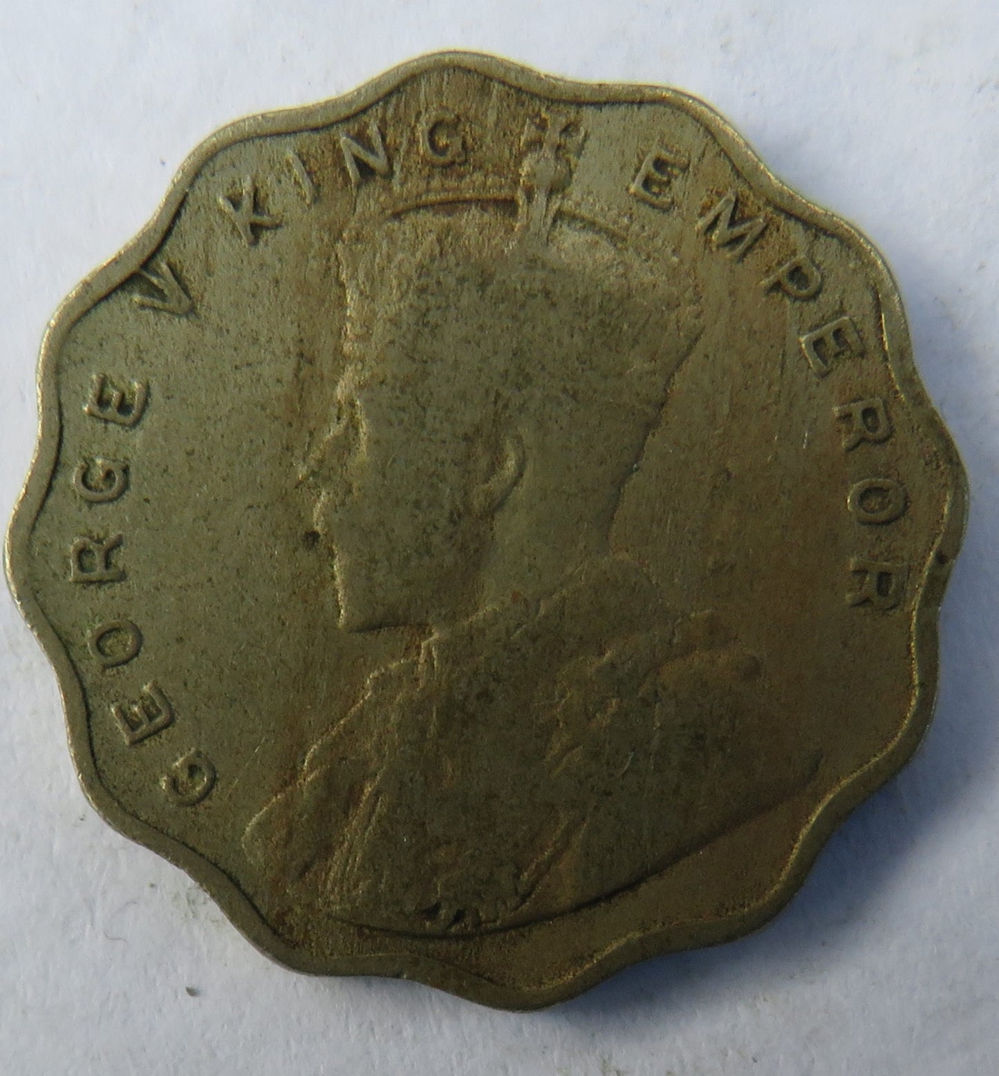 1923 King George V India 1 Anna Coin