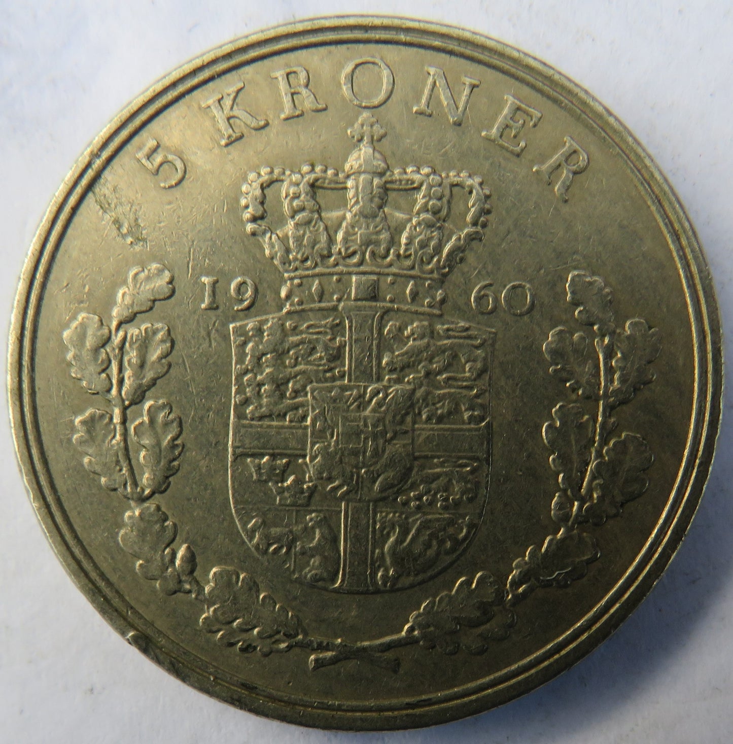 1960 Denmark 5 Kroner Coin