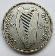 Load image into Gallery viewer, 1930 Ireland Eire Silver Halfcrown Coin
