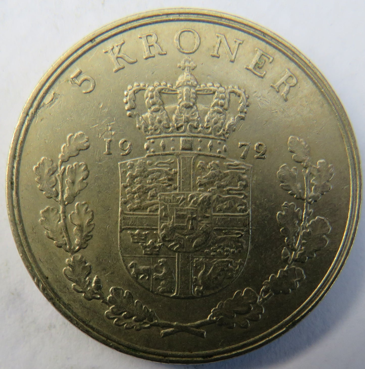 1972 Denmark 5 Kroner Coin