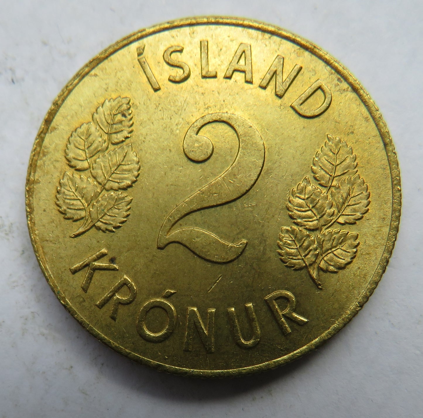 1966 Iceland 2 Kronur Coin In High Grade