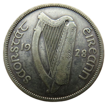 Load image into Gallery viewer, 1928 Ireland Eire Silver Halfcrown Coin
