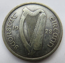 Load image into Gallery viewer, 1928 Ireland Eire Silver Halfcrown Coin
