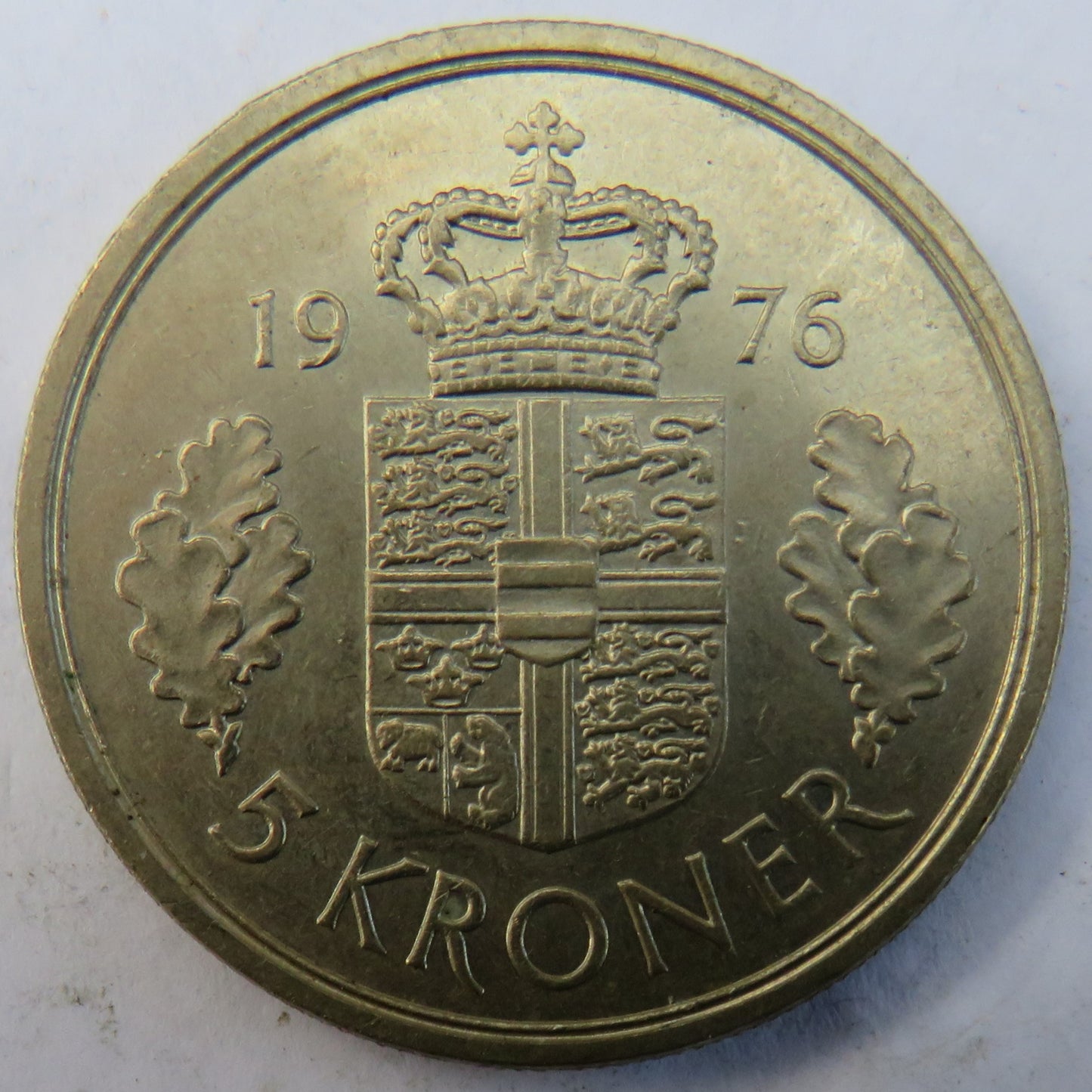 1976 Denmark 5 Kroner Coin
