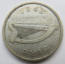 Load image into Gallery viewer, 1942 Ireland Eire Silver Halfcrown Coin
