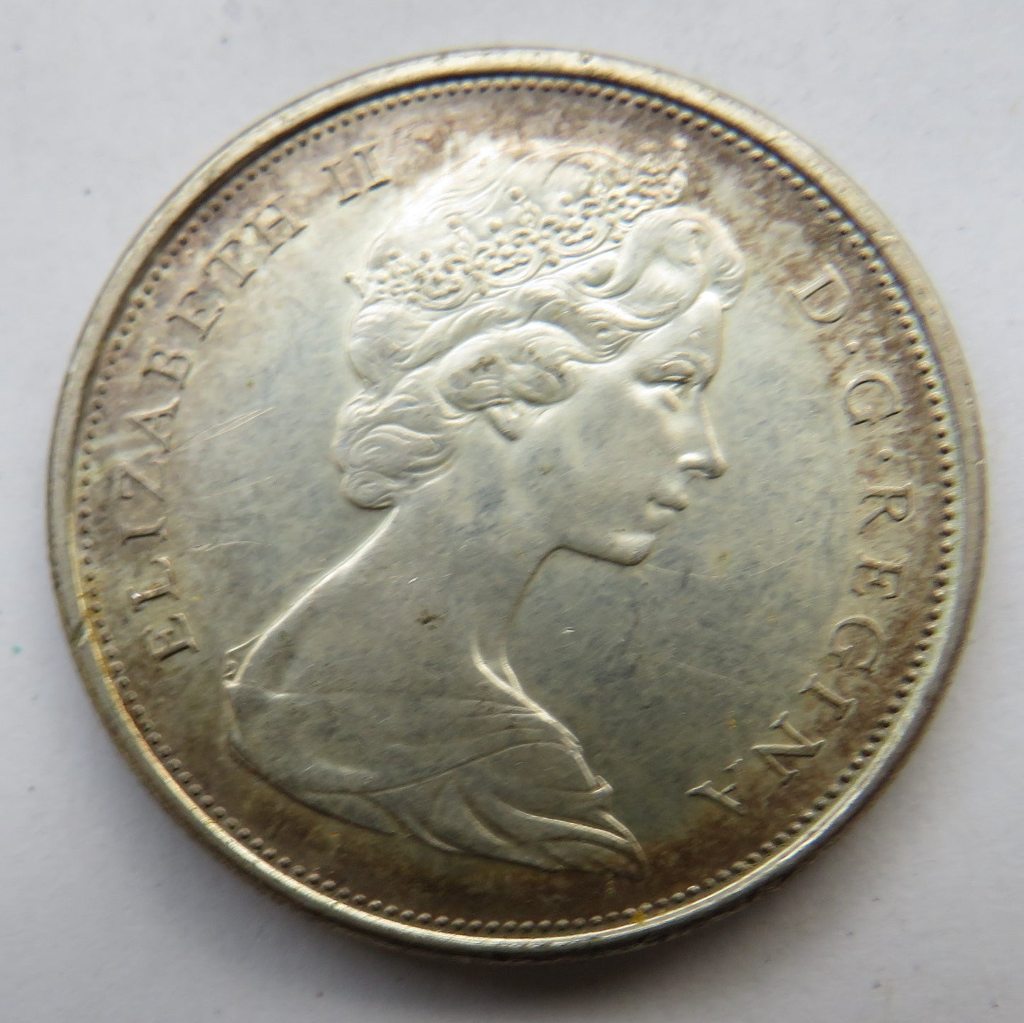 1966 Queen Elizabeth II Canada Silver 50 Cents Coin
