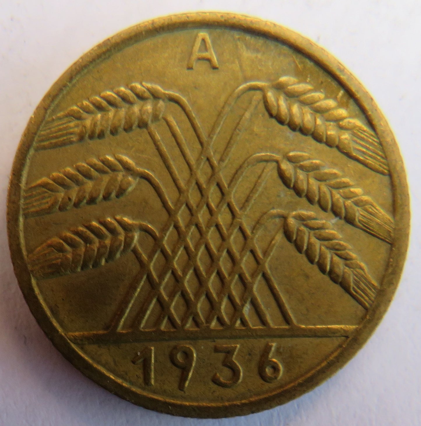 1936-A Germany - Weimar Republic 10 Reichspfennig Coin