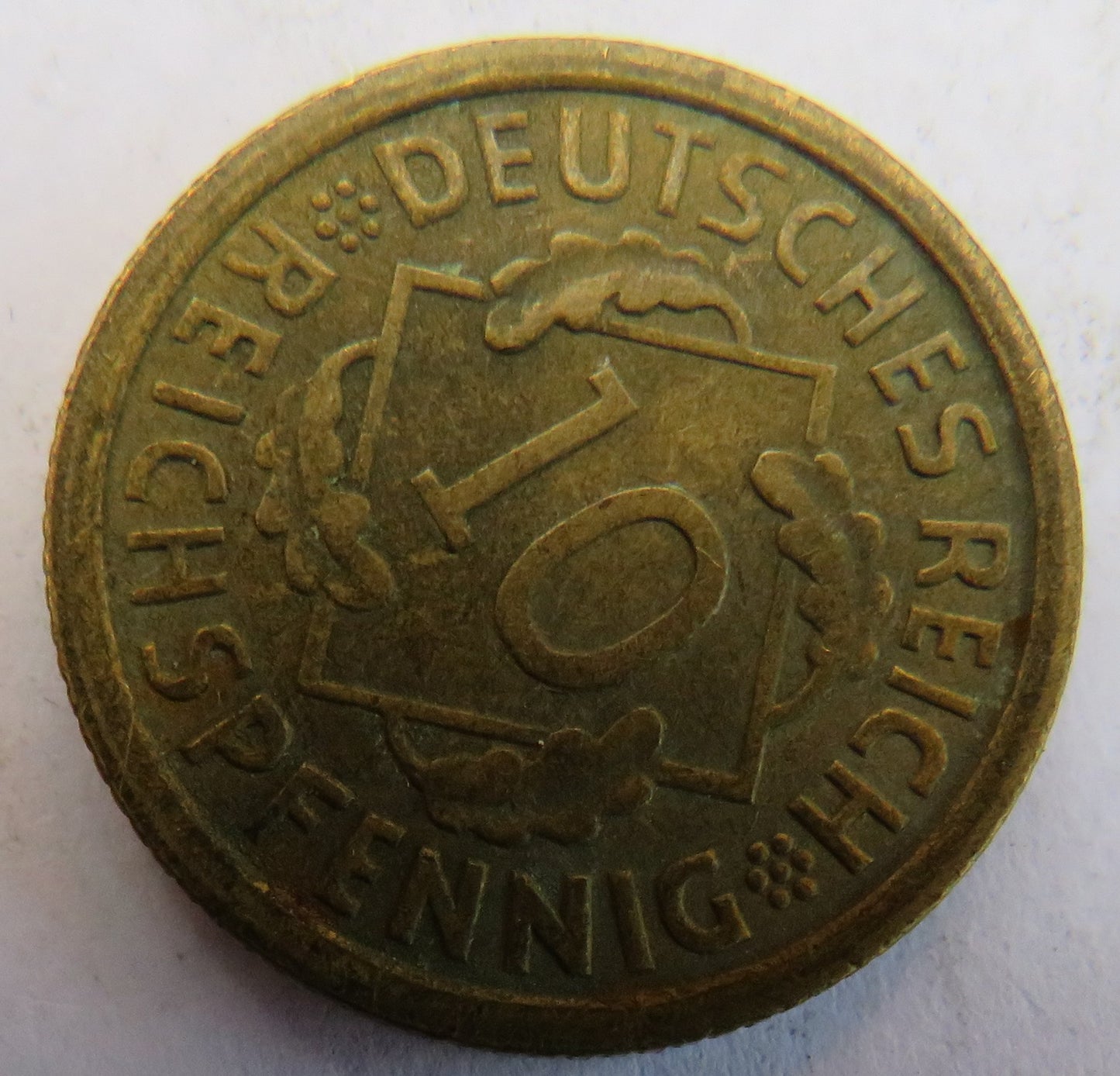 1936-A Germany - Weimar Republic 10 Reichspfennig Coin