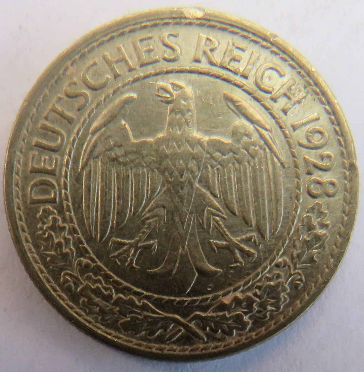 1928-A Germany - Weimar Republic 50 Reichspfennig Coin