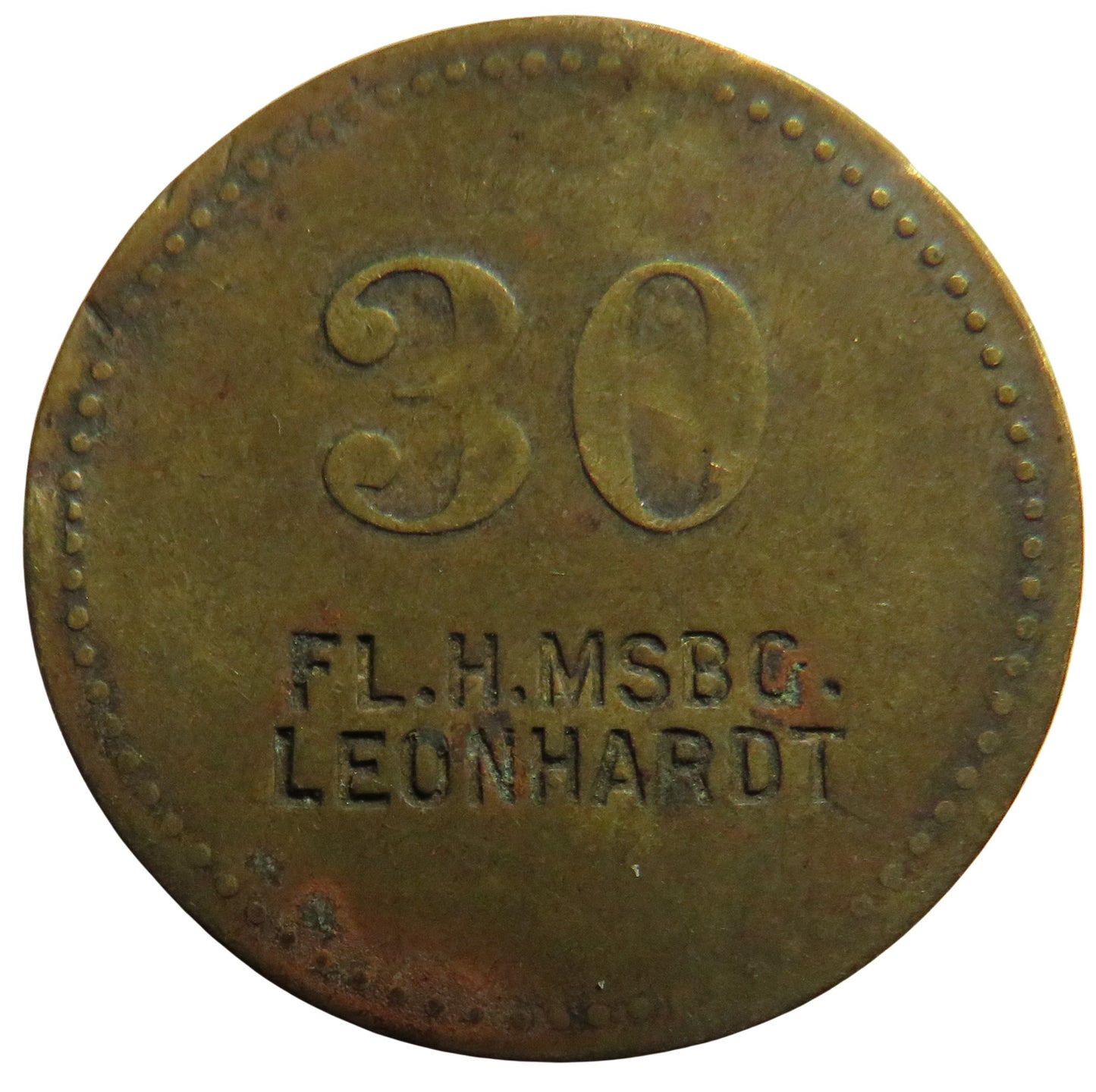 Vintage Token FL.H.MSBG Leonhardt / 30
