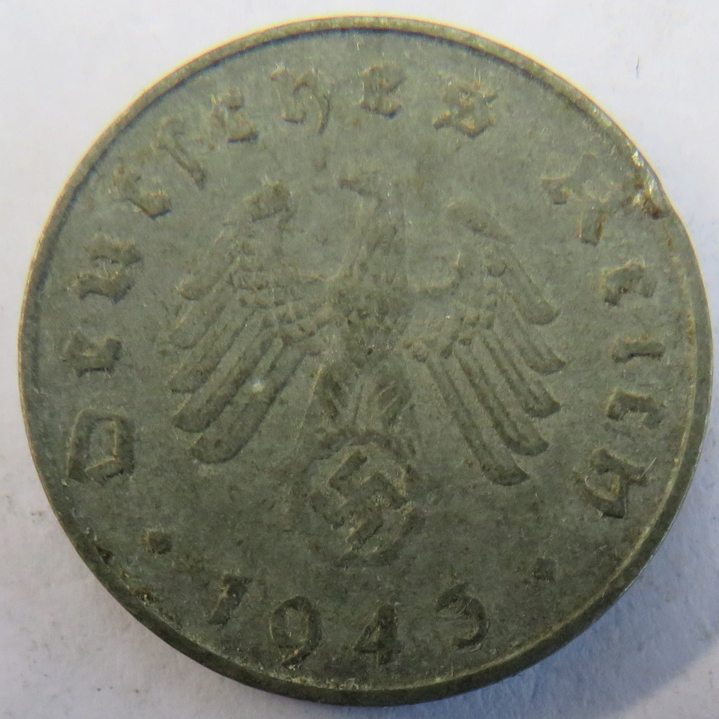 1943-A Germany - Third Reich 10 Reichspfennig Coin
