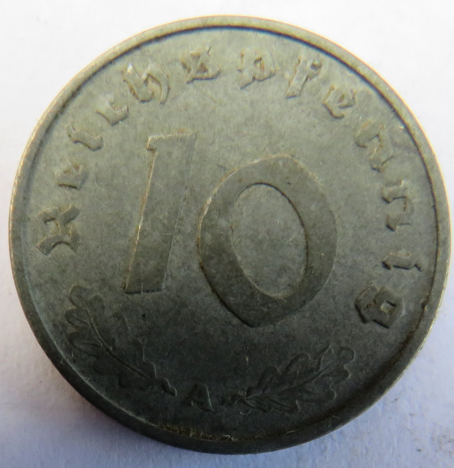 1943-A Germany - Third Reich 10 Reichspfennig Coin