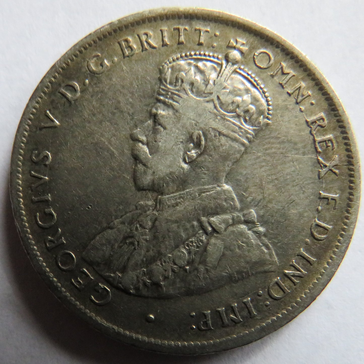 1924 King George V Australia Silver Florin / 2 Shillings Coin