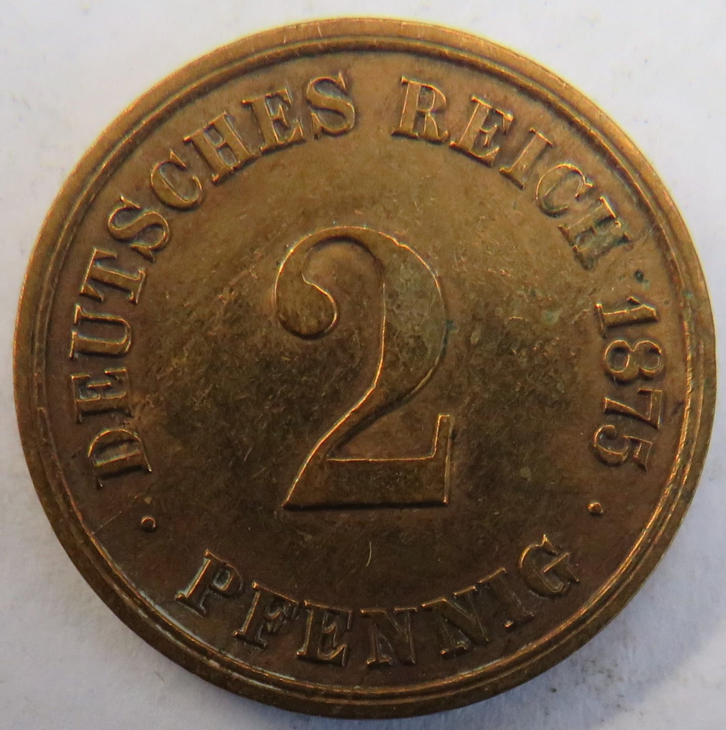 1875-A Germany 2 Pfennig Coin