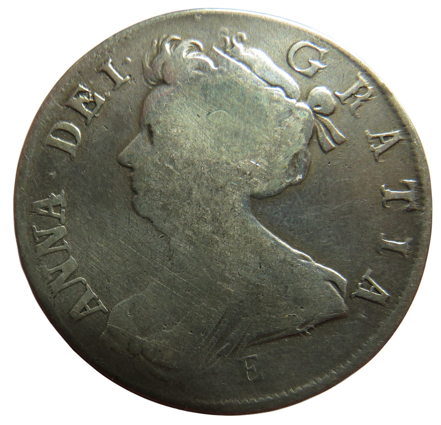 1707-E Queen Anne Silver Halfcrown Coin - Great Britain