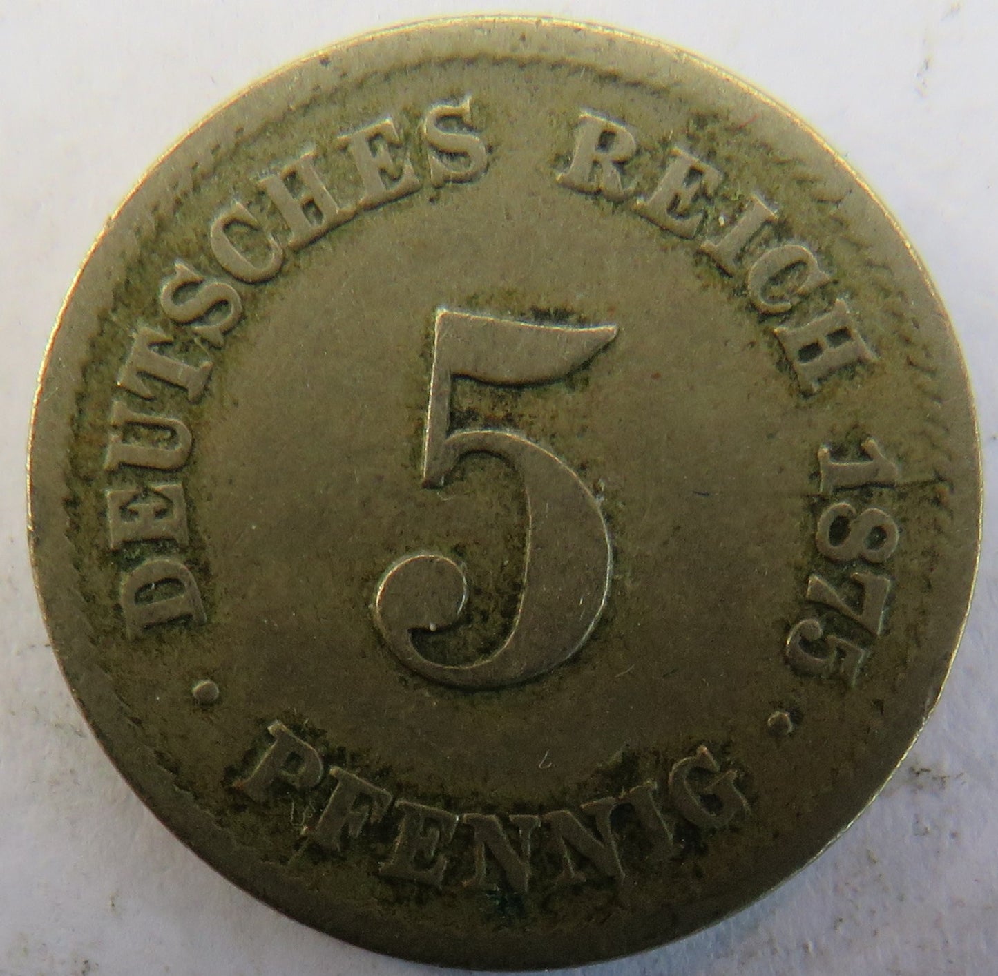 1875-G Germany 5 Pfennig Coin