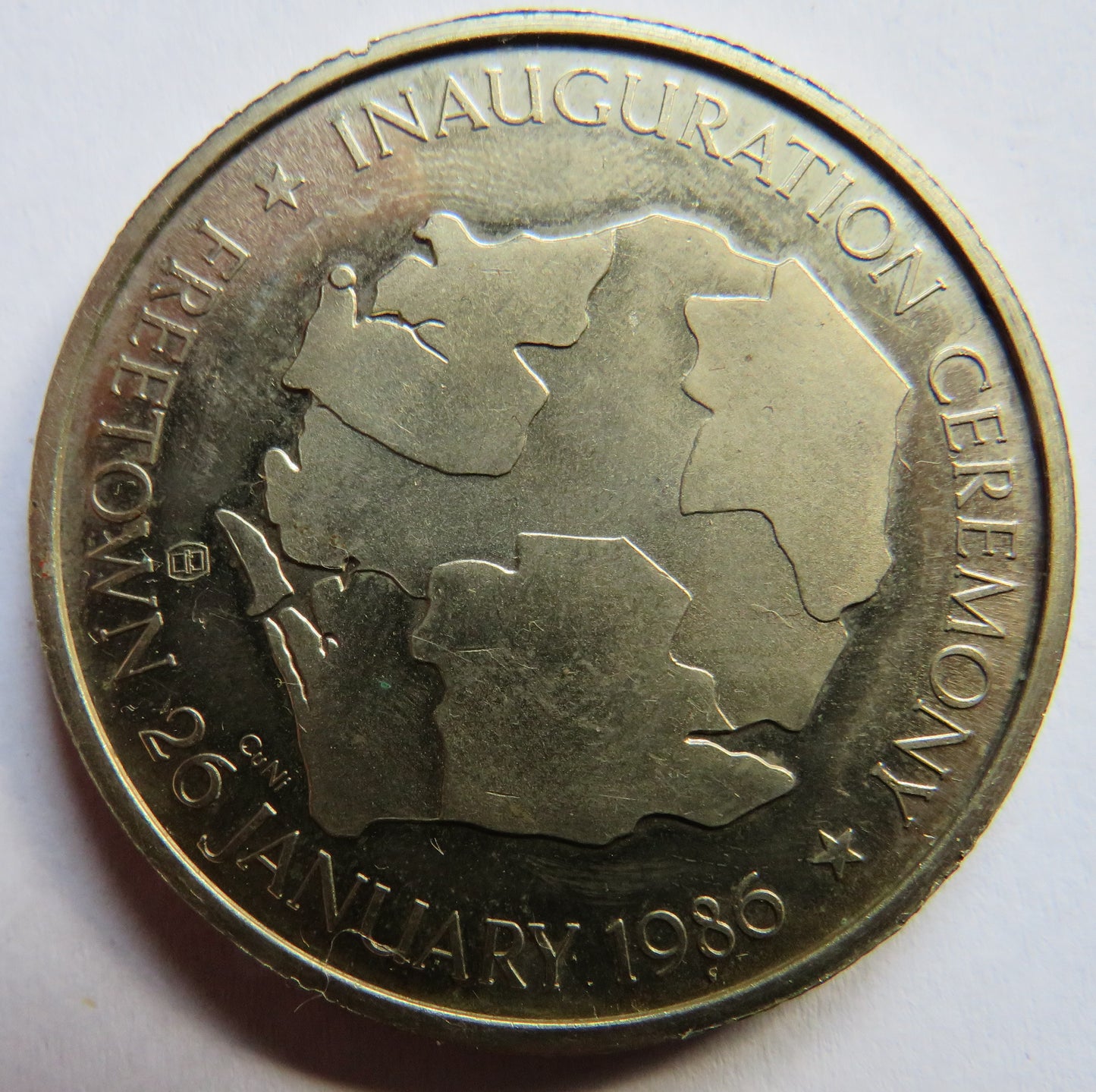 Major General Dr. J.S.Momoh Inauguration Ceremony 1986 Medal Sierra Leone