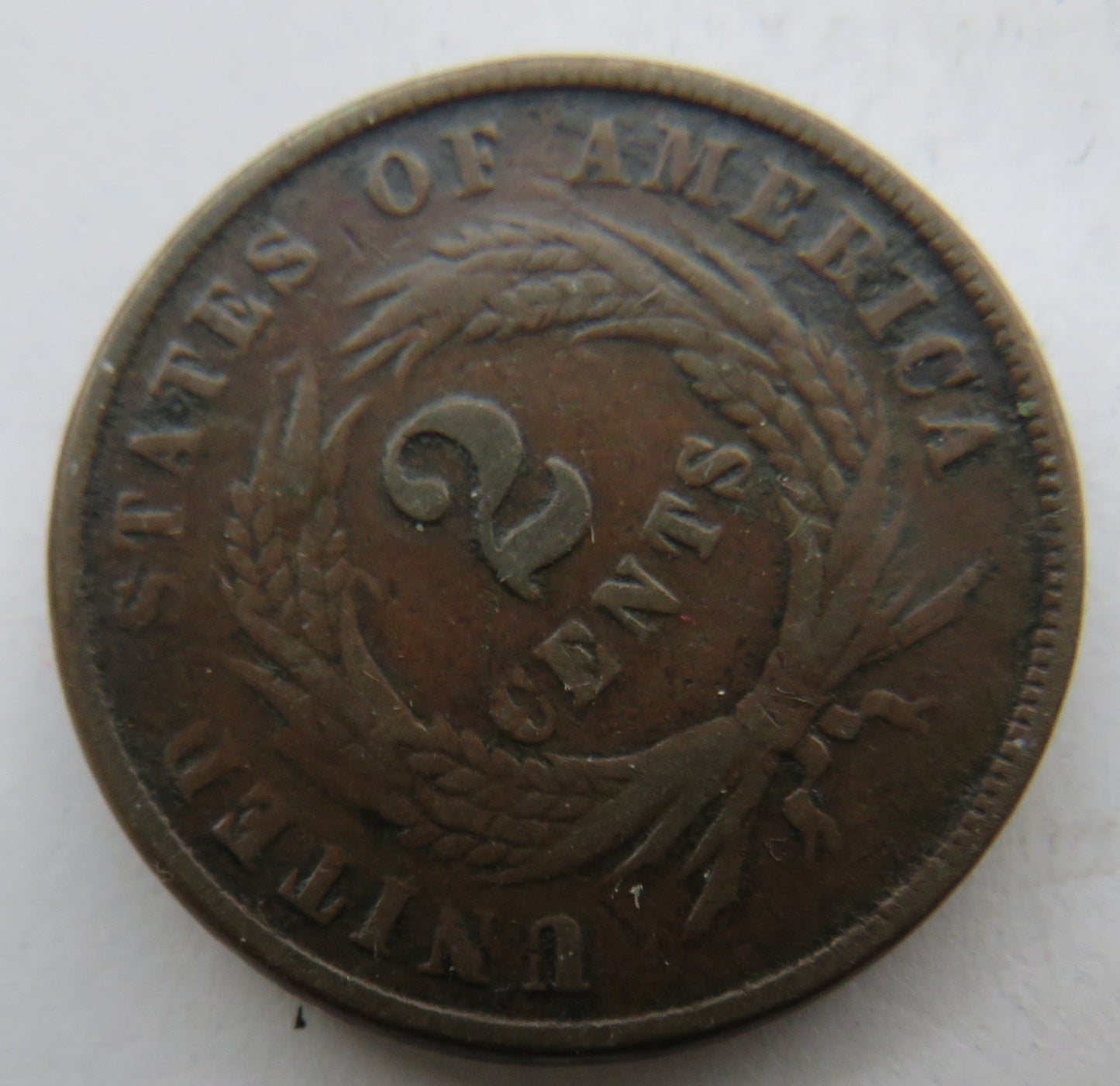 1864 USA Shield 2 Cents Coin
